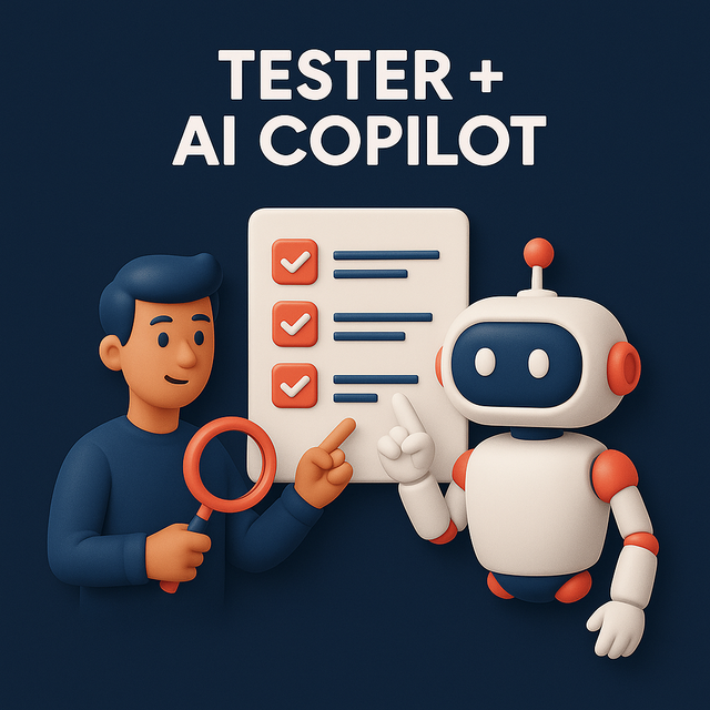 AI acting as copilot for a manual tester.
