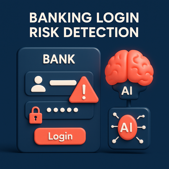 AI highlighting login feature risks in banking.
